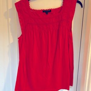 Banana Republic Crochet Neck Top M